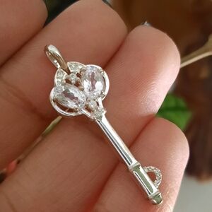 Elegant Sterling Silver Key Pendant